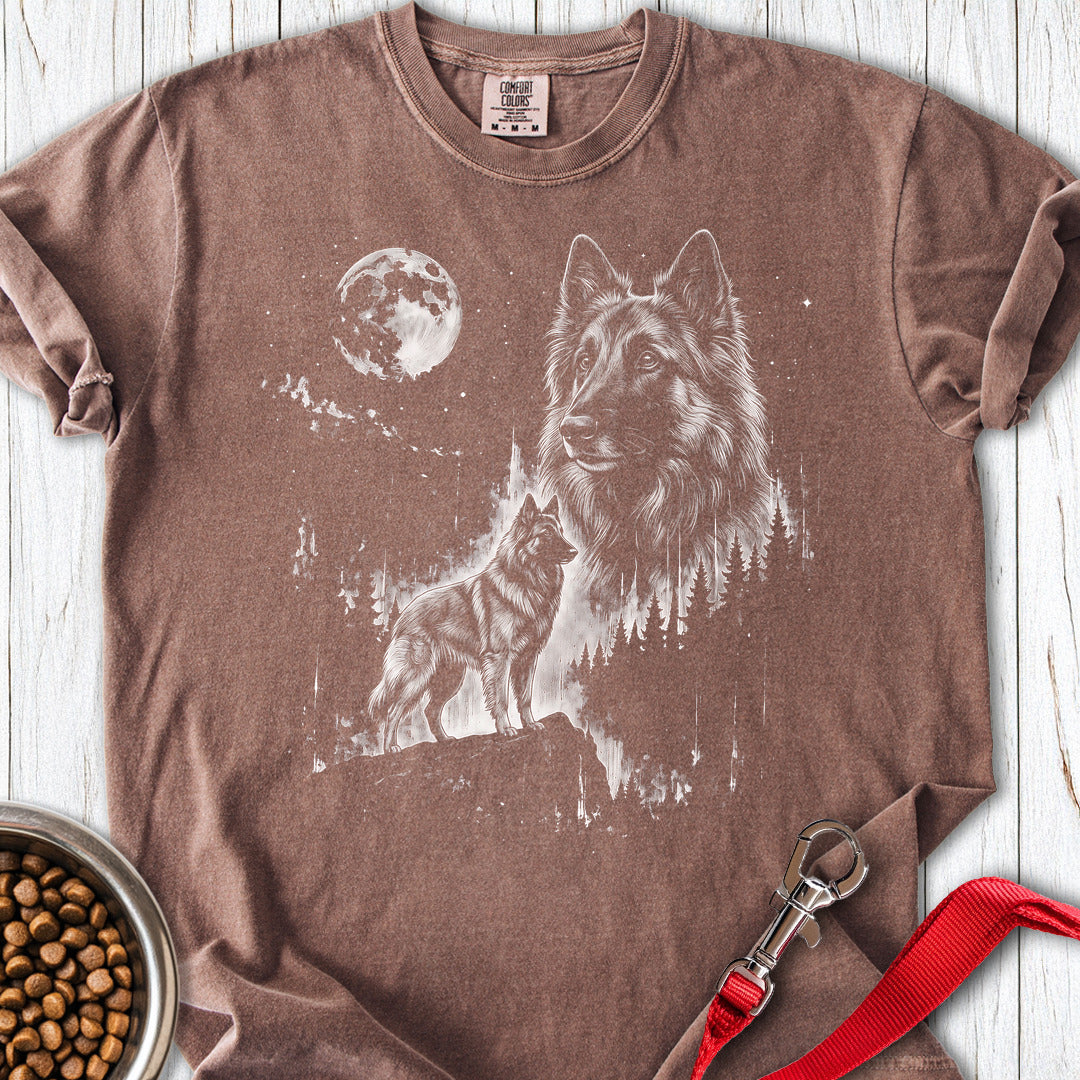 Belgian Tervuren Moonlight Premium Tee — Espresso