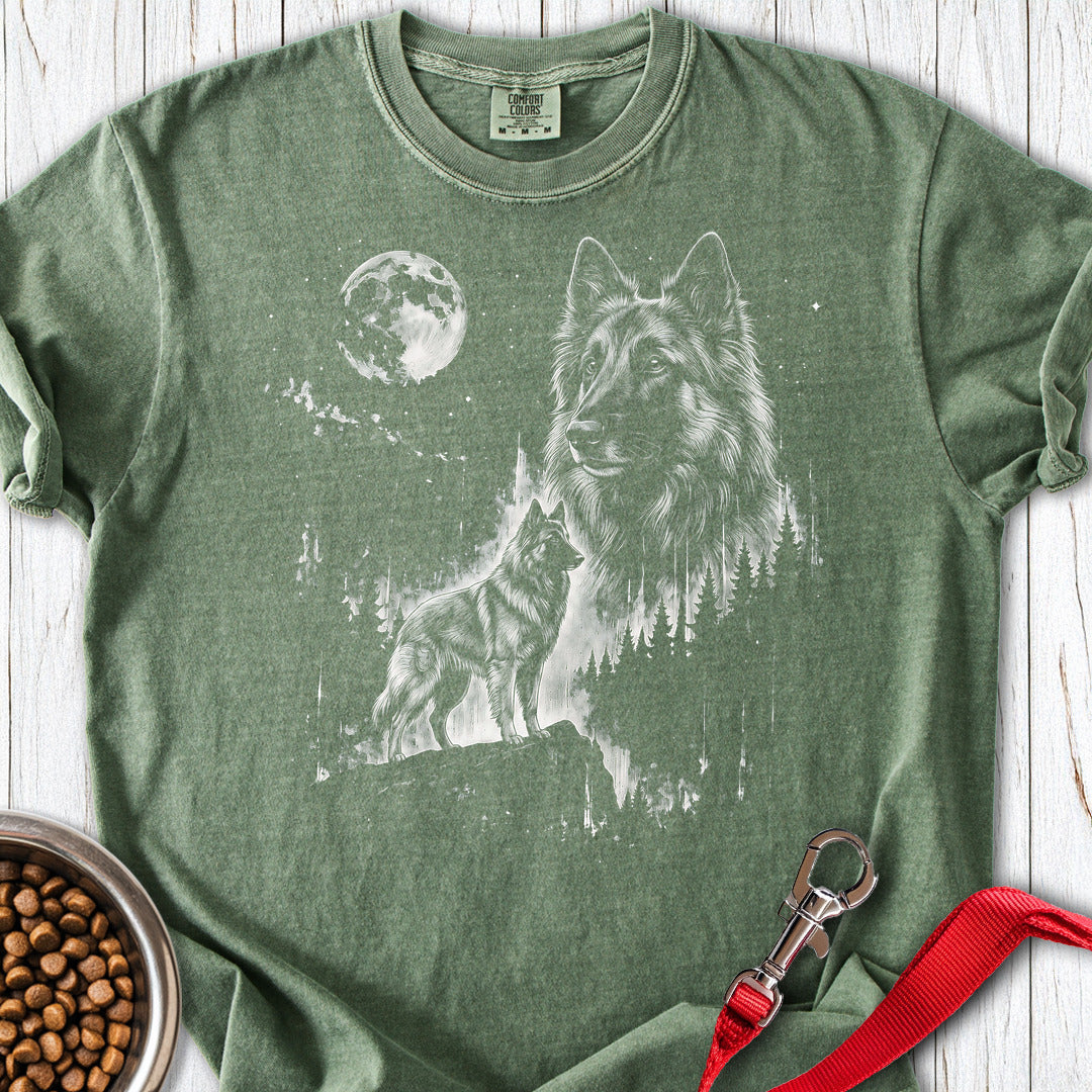 Belgian Tervuren Moonlight Premium Tee — Moss