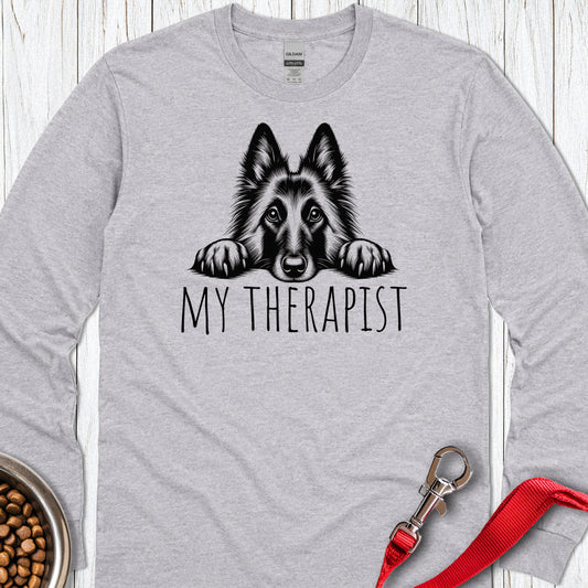 Belgian Tervuren My Therapist Long Sleeve — Sport Grey