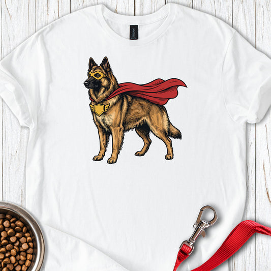 Belgian Tervuren Superhero — White