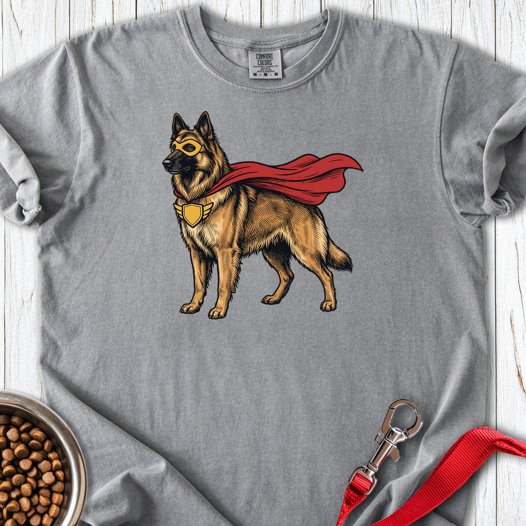 Belgian Tervuren Superhero Premium Tee — Grey