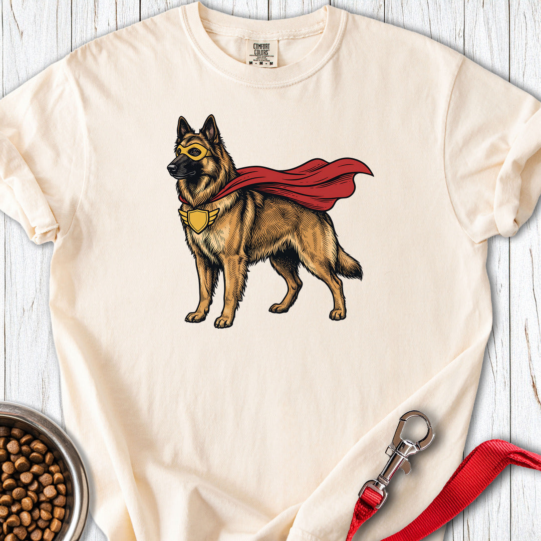 Belgian Tervuren Superhero Premium Tee — Ivory