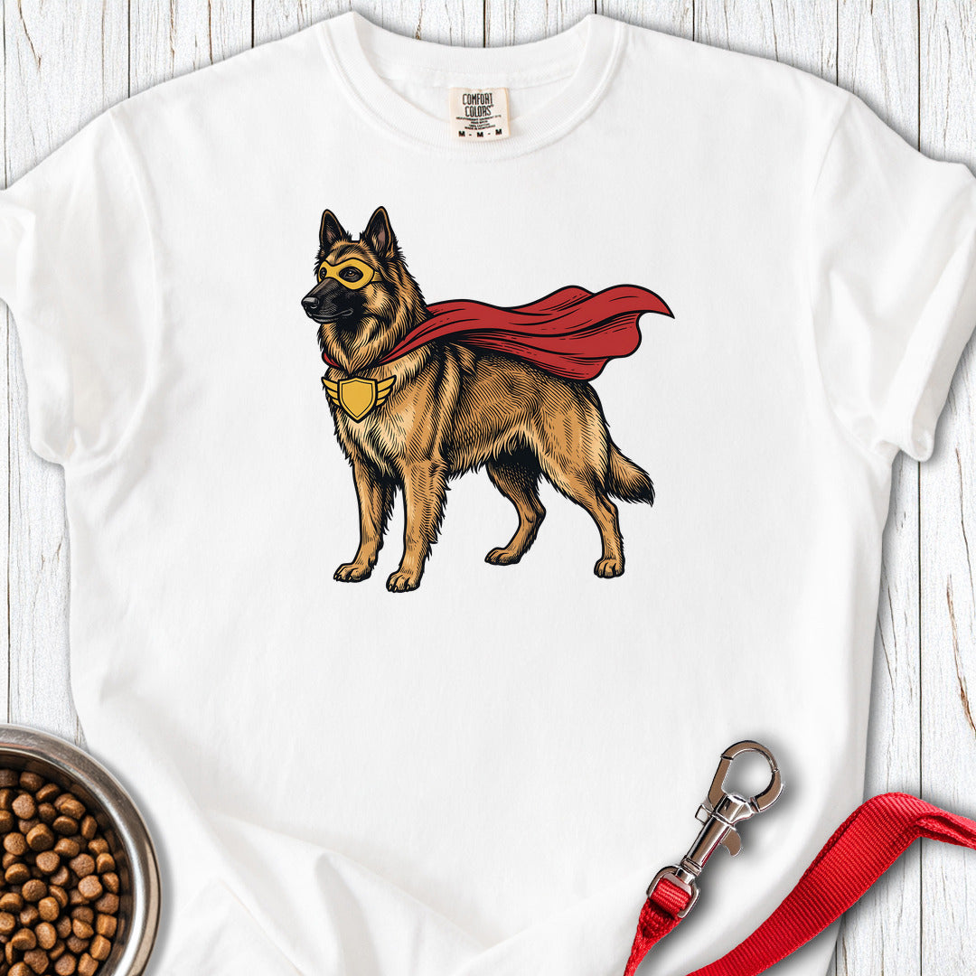 Belgian Tervuren Superhero Premium Tee — White