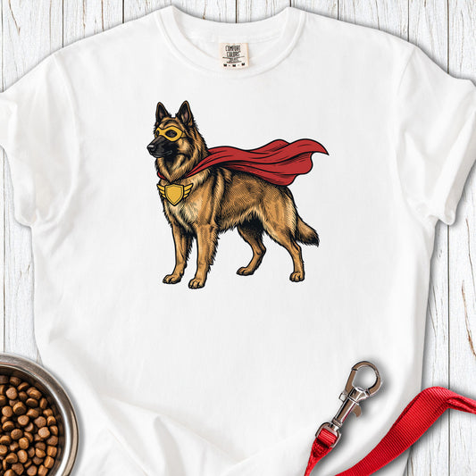 Belgian Tervuren Superhero Premium Tee — White