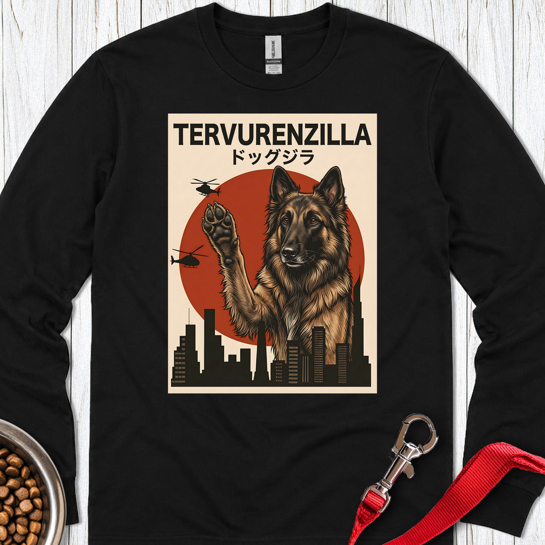 Belgian Tervuren Tervurenzilla Long Sleeve — Black