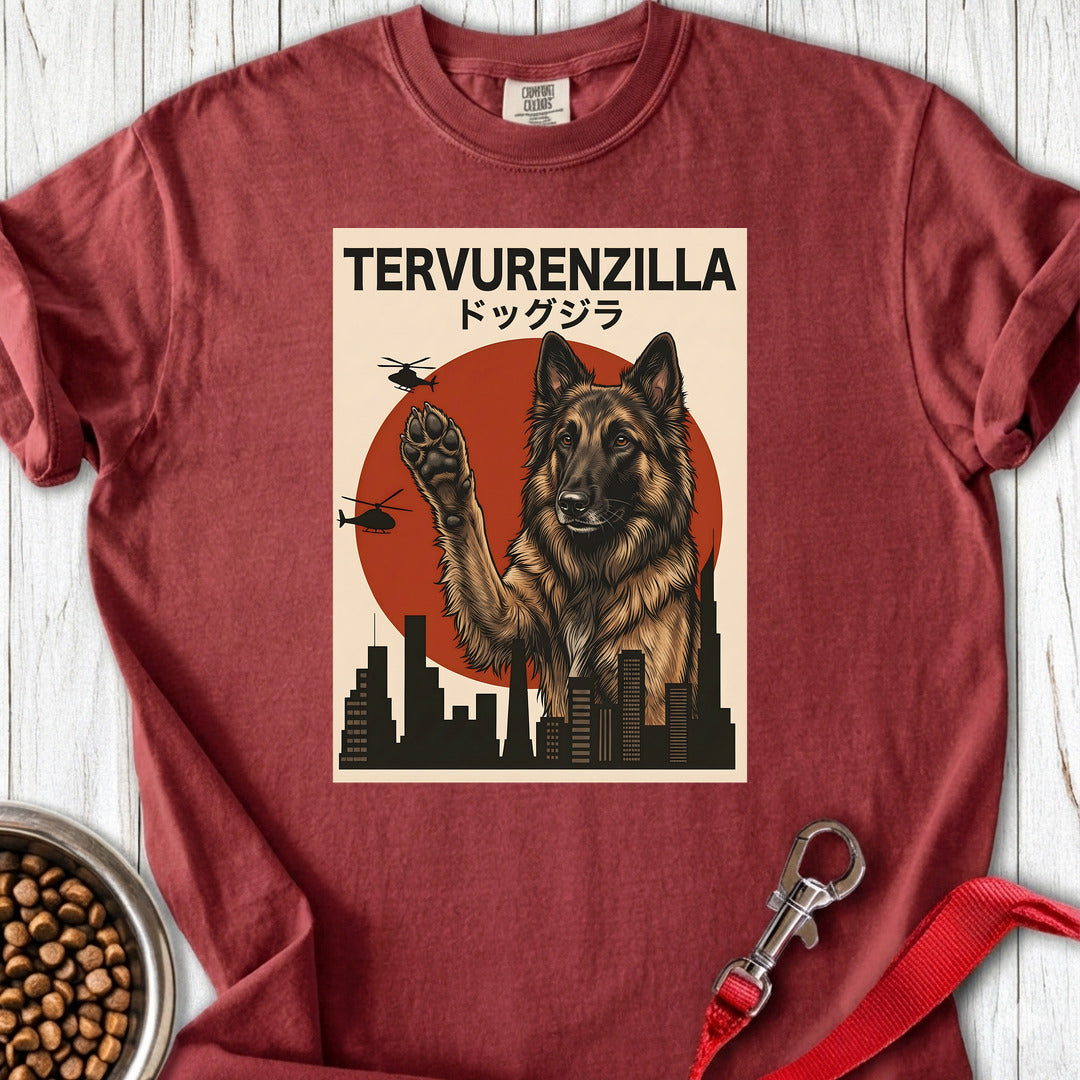 Belgian Tervuren Tervurenzilla Premium Tee — Brick