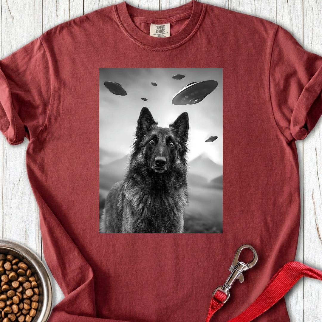 Belgian Tervuren UFO Premium Tee — Brick