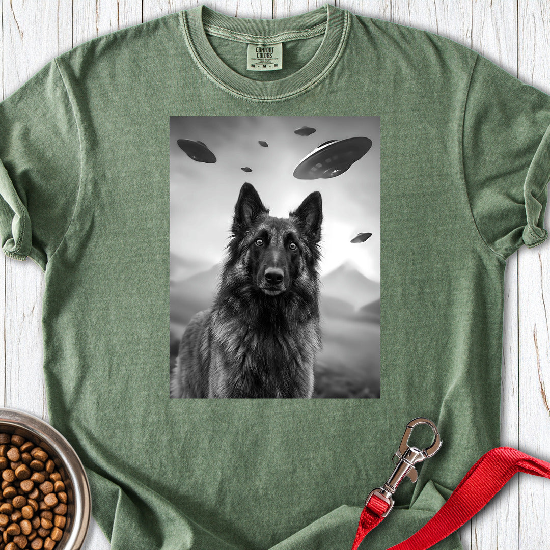 Belgian Tervuren UFO Premium Tee — Moss