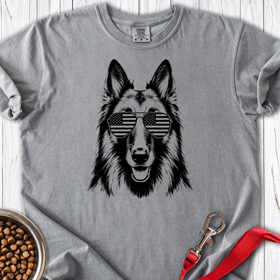 Belgian Tervuren USA Premium Tee — Grey
