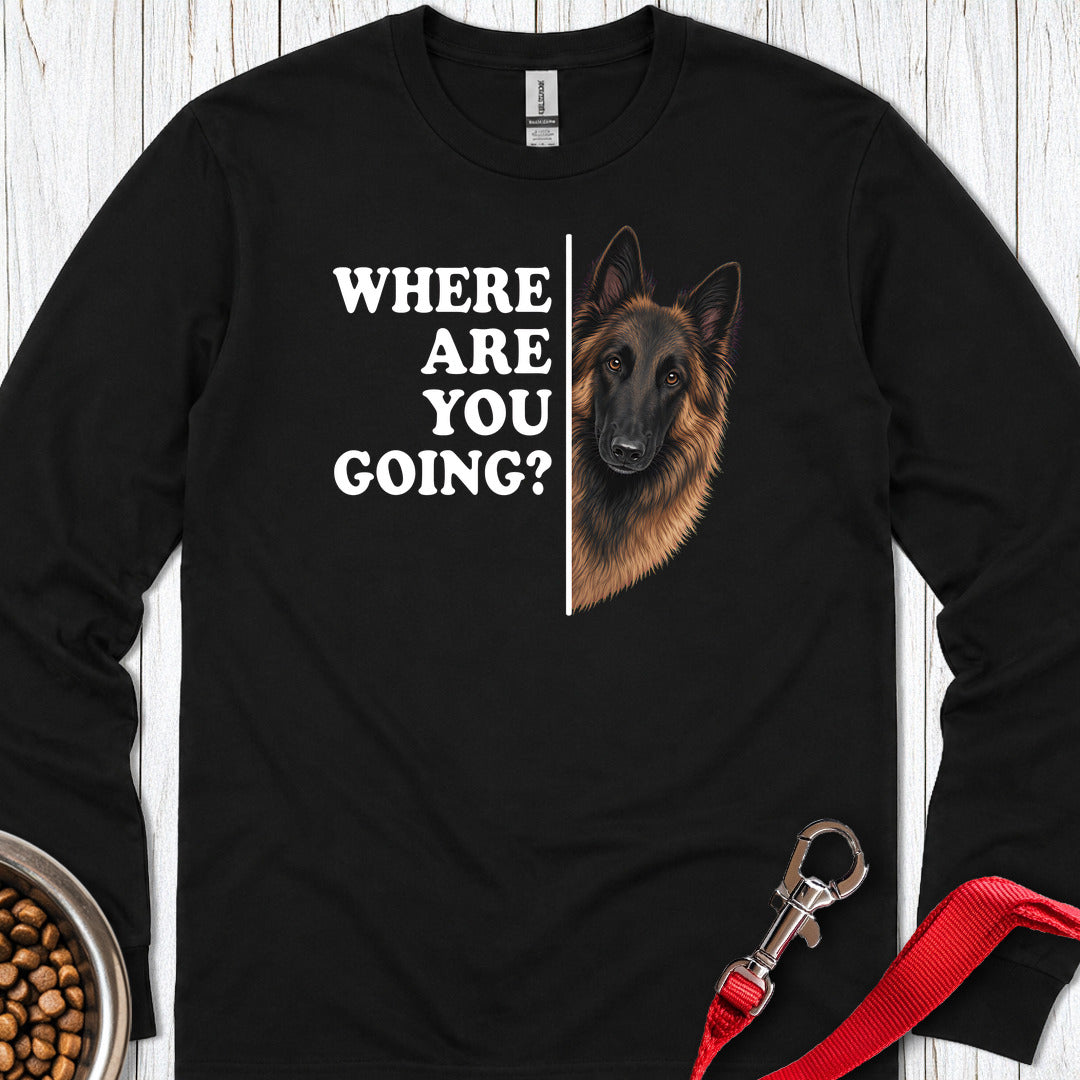Belgian Tervuren Where Are You Going Long Sleeve — Black