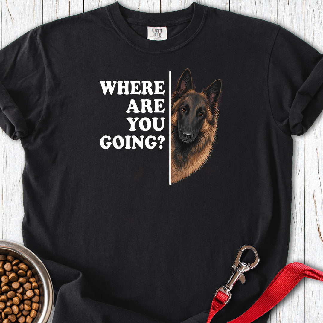 Belgian Tervuren Where Are You Going Premium Tee — Black