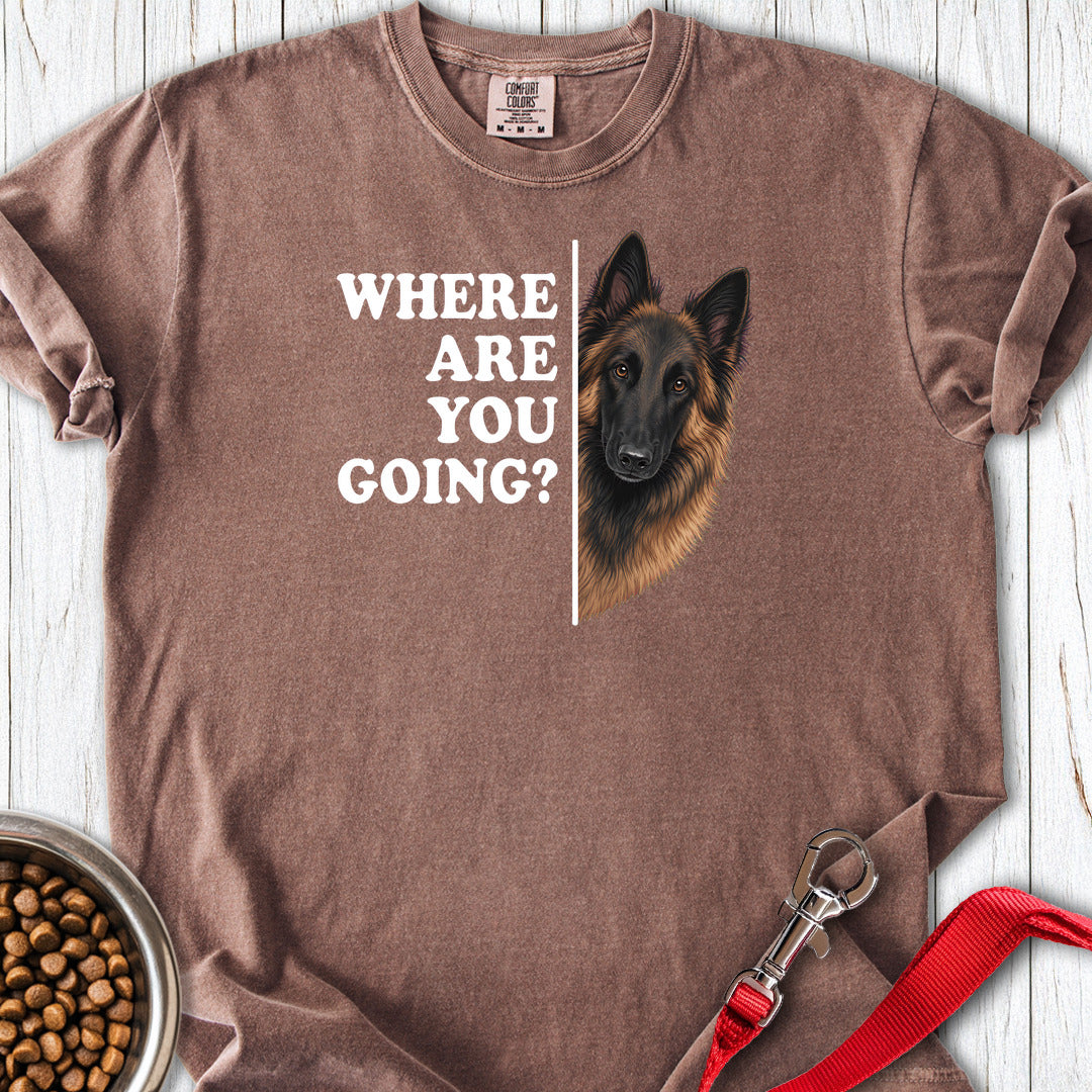Belgian Tervuren Where Are You Going Premium Tee — Espresso