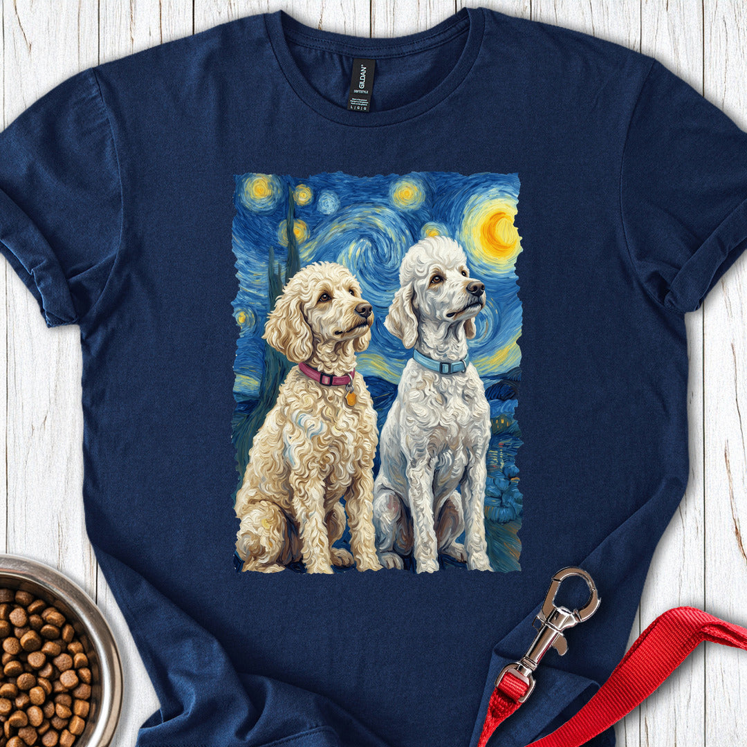 Bernadoodle and Golden Doodle Van Gogh Navy