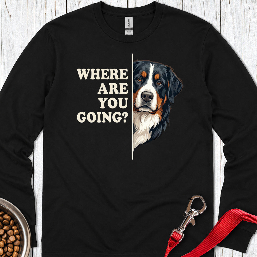 Bernese Mountain Dog Alert Long Sleeve — Black