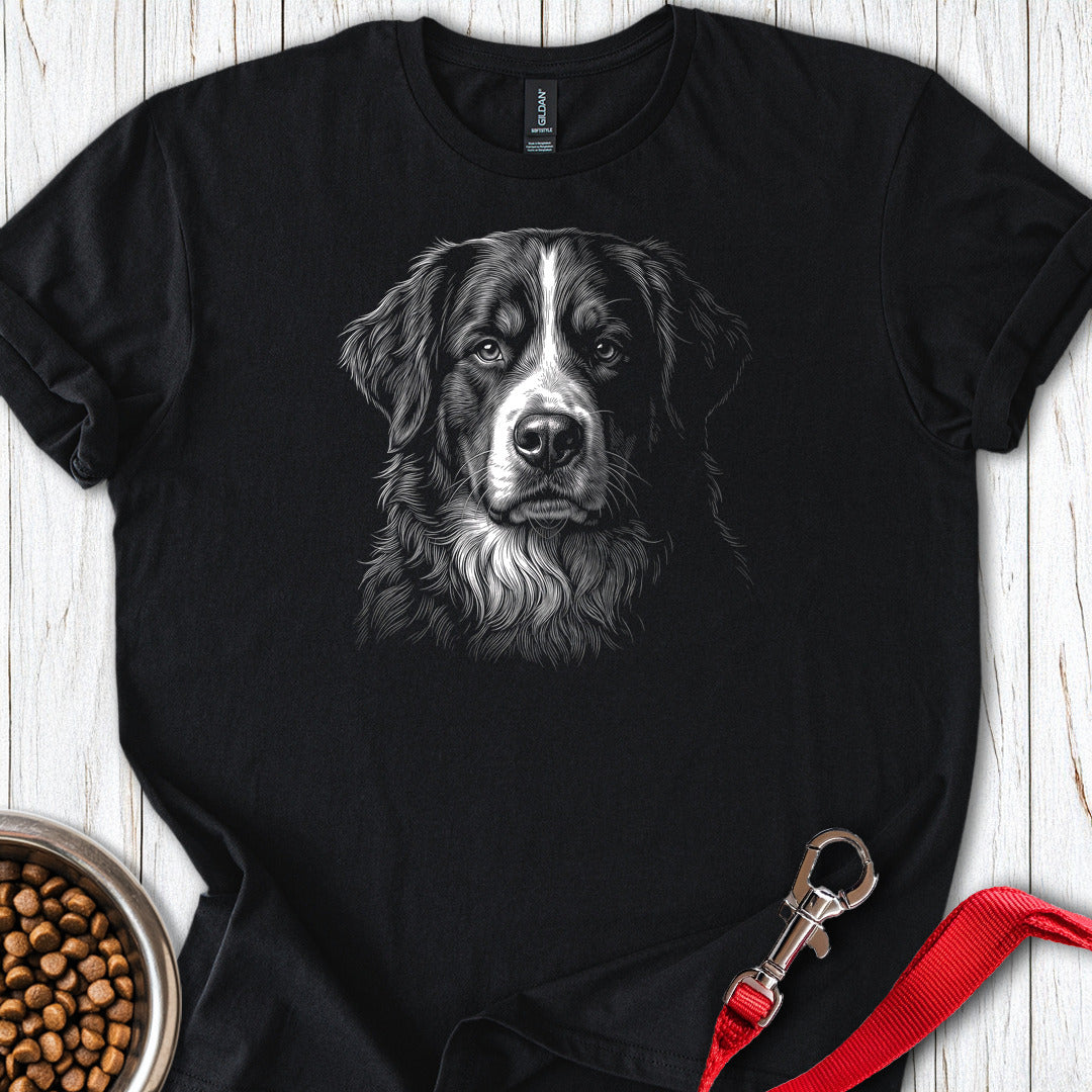 Bernese Mountain Dog Engraved — Black