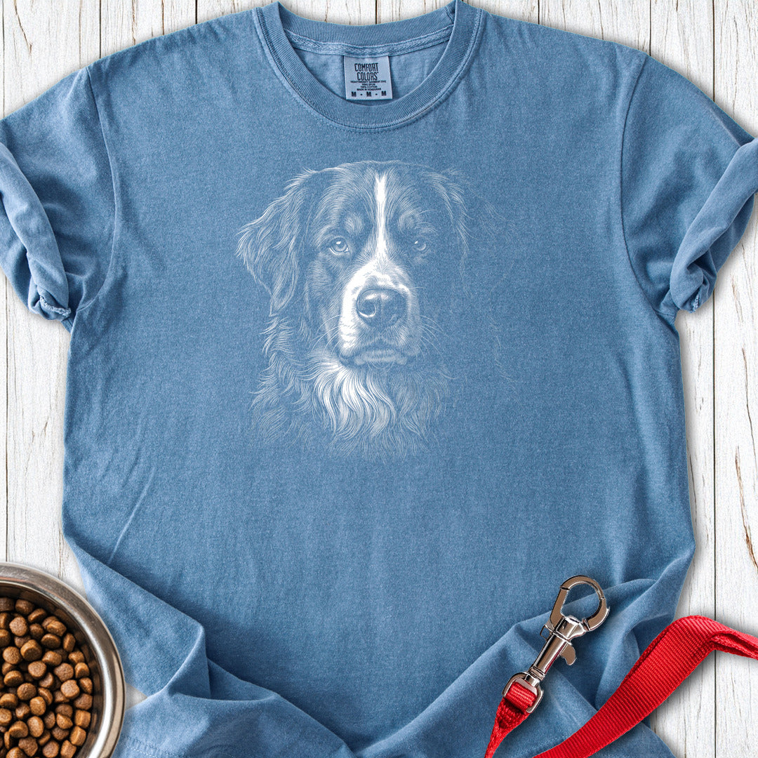 Bernese Mountain Dog Engraved Premium Tee — Blue Jean