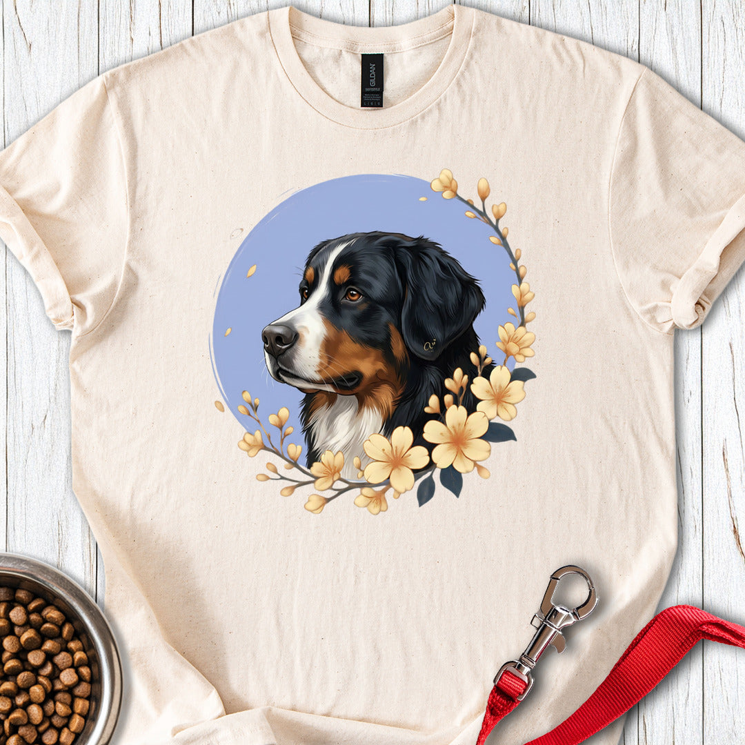 Bernese Mountain Dog Flowers Natural
