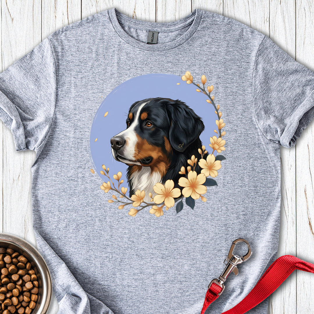 Bernese Mountain Dog Flowers Sport Grey