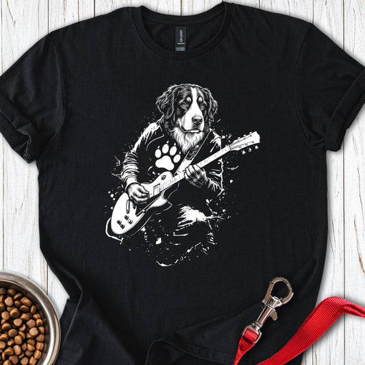 Bernese Mountain Dog Guitar Black