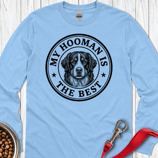 Bernese Mountain Dog My Hooman Long Sleeve — Carolina Blue