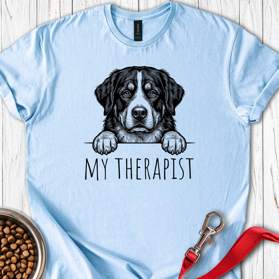 Bernese Mountain Dog Therapist Light Blue