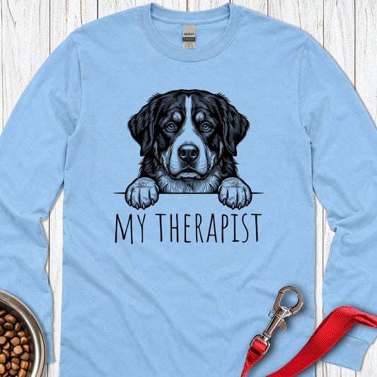 Bernese Mountain Dog Therapist Long Sleeve — Carolina Blue