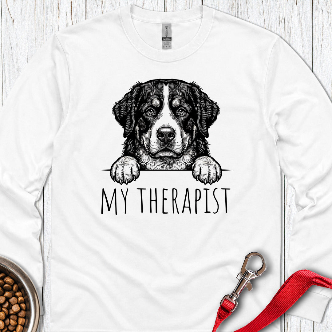 Bernese Mountain Dog Therapist Long Sleeve — White