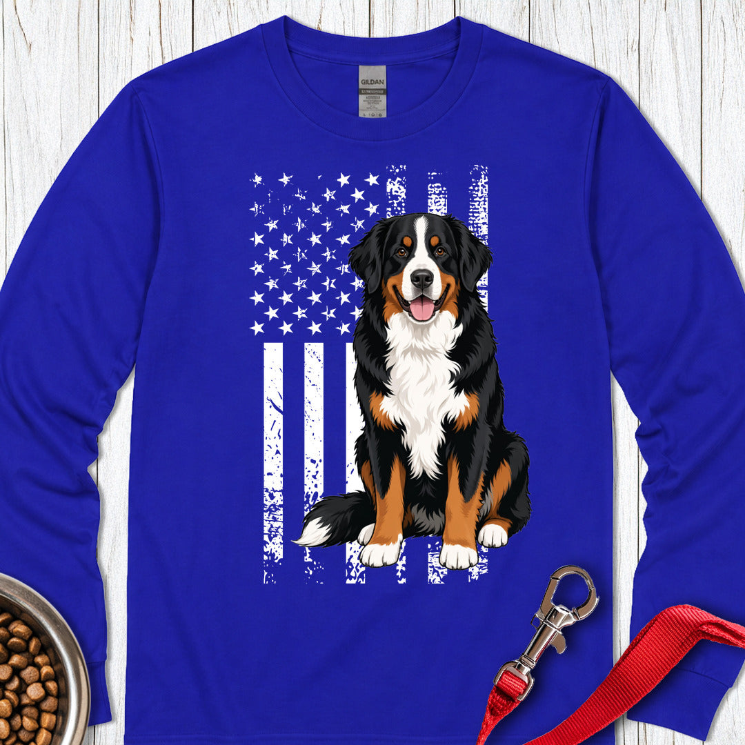 Bernese Mountain Dog USA Long Sleeve — Royal
