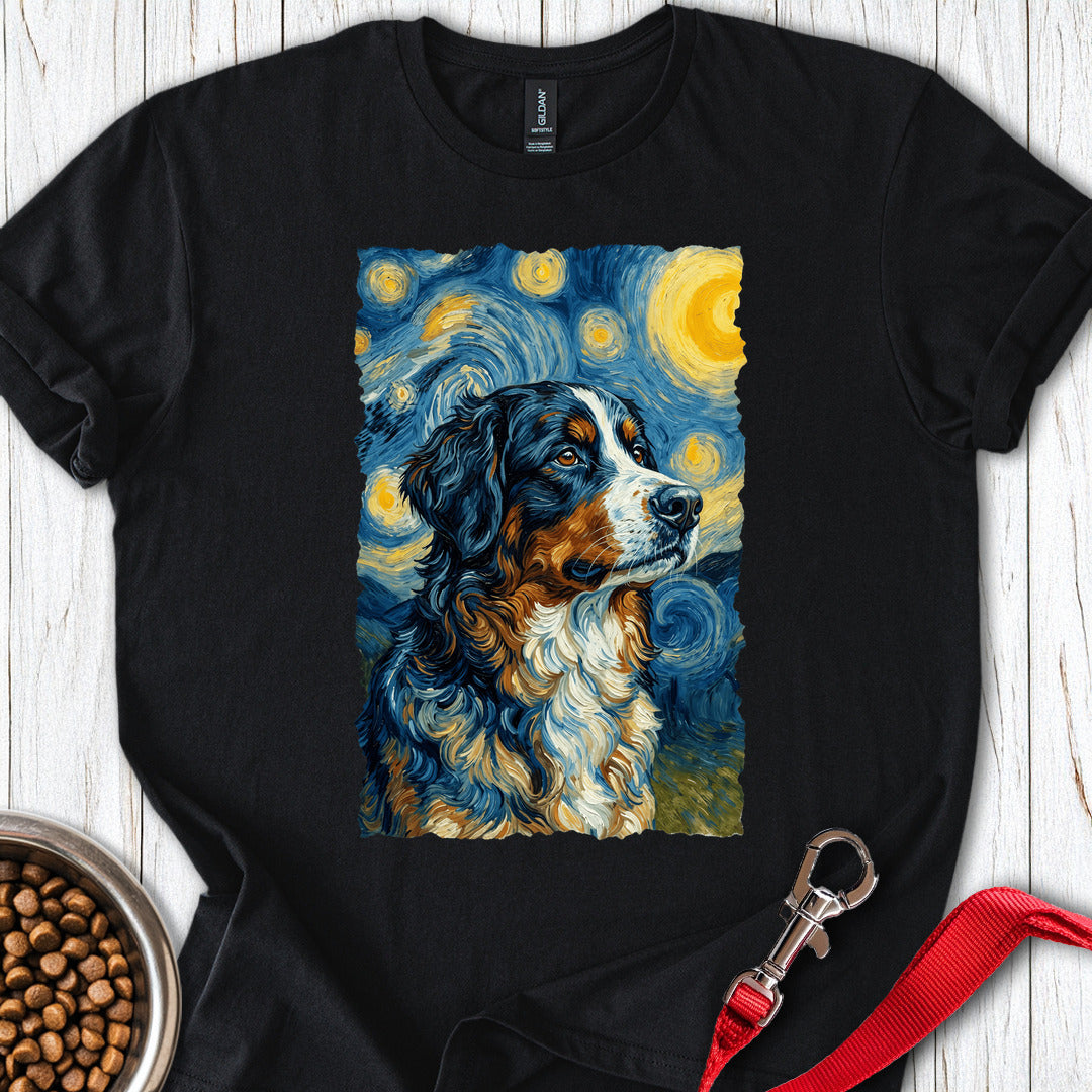 Bernese Mountain Dog Van Gogh Black