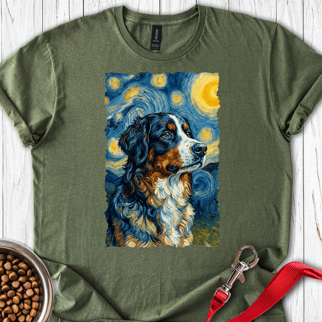 Bernese Mountain Dog Van Gogh Military Green