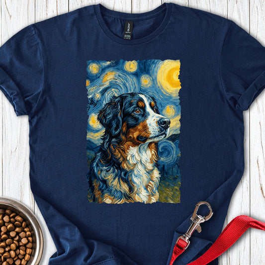 Bernese Mountain Dog Van Gogh Navy