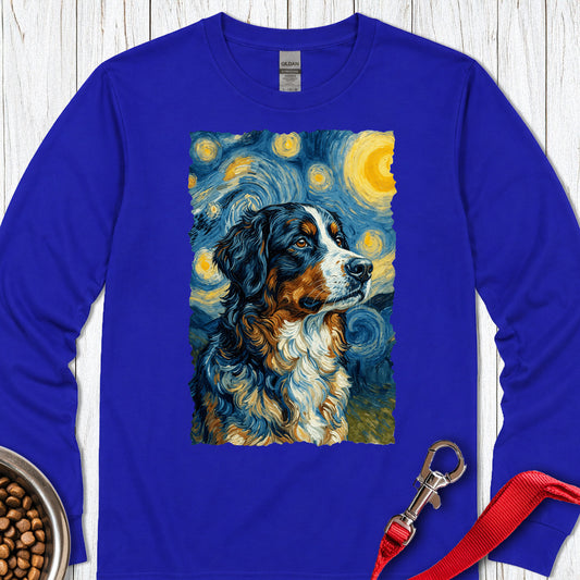 Bernese Mountain Dog Van Gogh Long Sleeve — Royal
