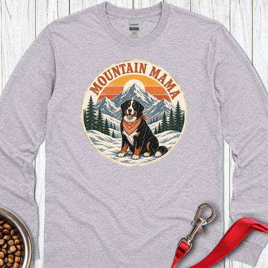 Bernese Mountain Mama Long Sleeve — Sport Grey