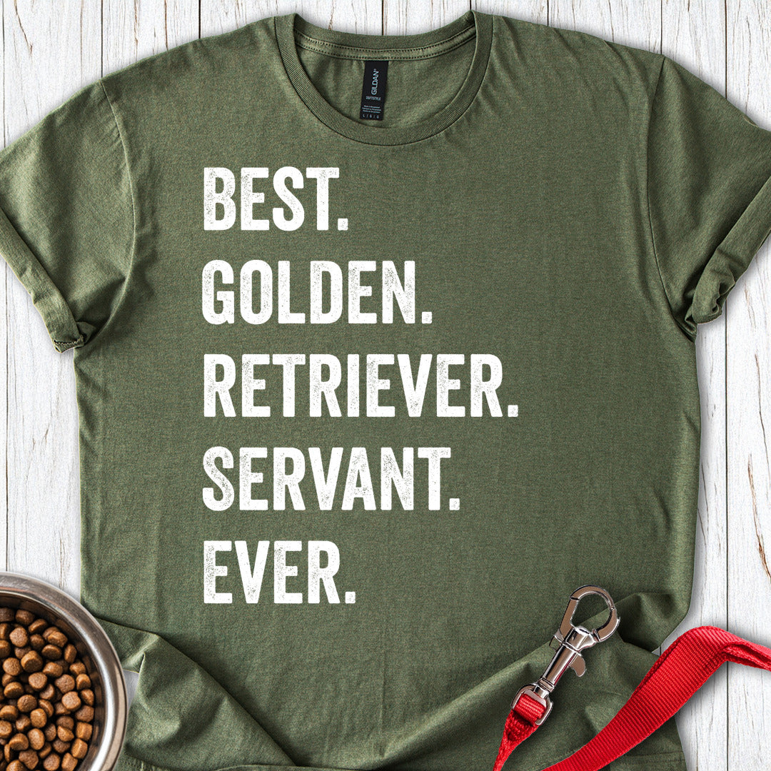 Best Golden Retriever Servant Ever Military Green