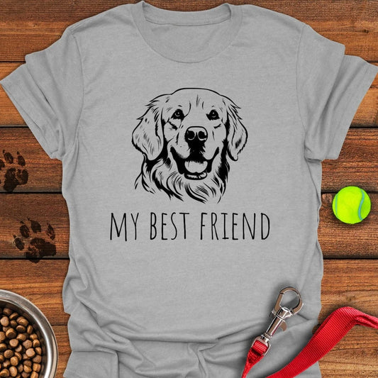 Golden Retriever Best Friend T-Shirt Sport Grey