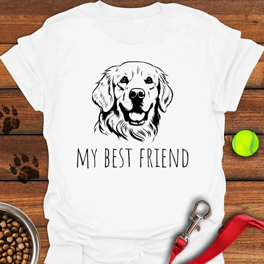 Golden Retriever Best Friend T-Shirt White