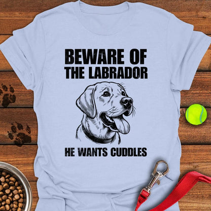 Beware of the Labrador T-Shirt Light Blue