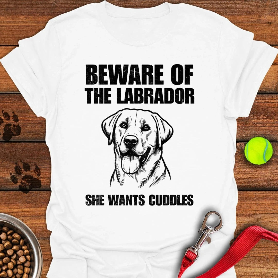 Beware of the Labrador T-Shirt White