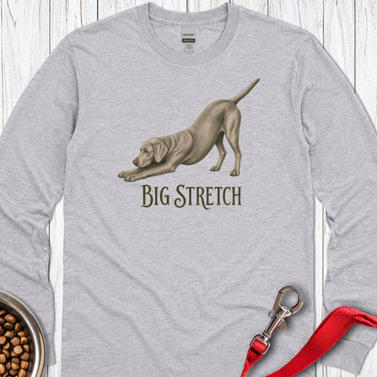 Big Stretch Weimaraner Long Sleeve — Sport Grey