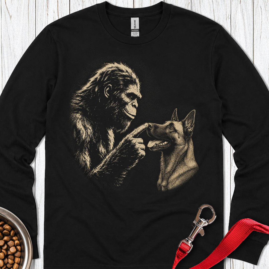 Bigfoot Belgian Malinois Long Sleeve — Black