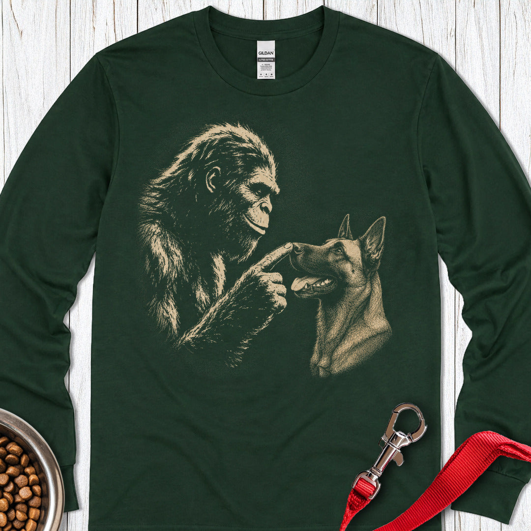 Bigfoot Belgian Malinois Long Sleeve — Forest Green
