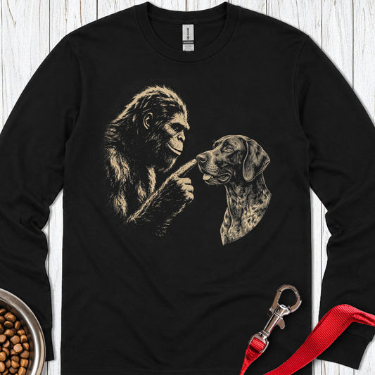 Bigfoot German Shorthaired Pointer Long Sleeve — Black