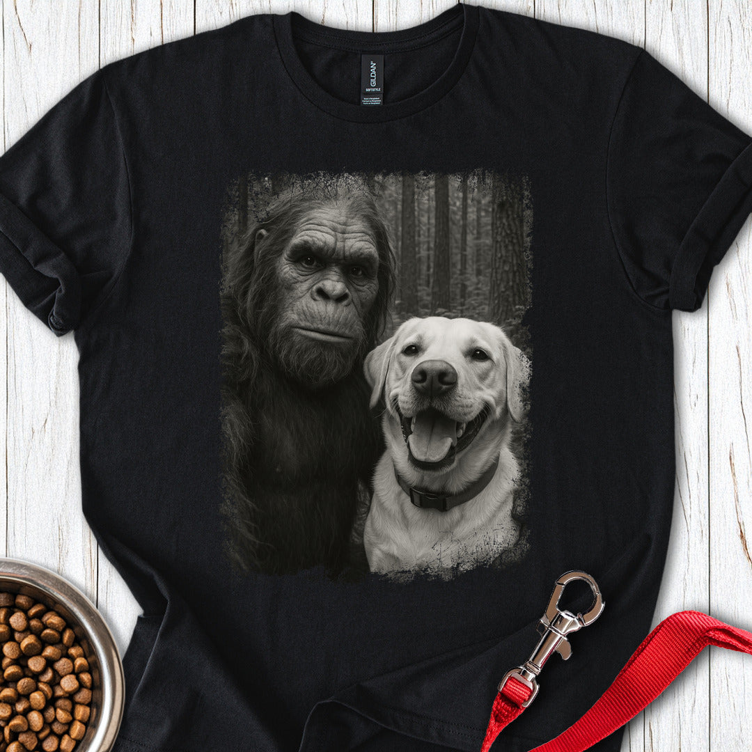 Bigfoot & Labrador Selfie Black
