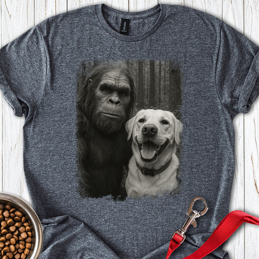Bigfoot & Labrador Selfie Dark Heather