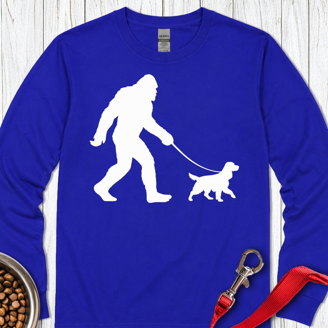 Bigfoot Walking Cocker Spaniels Long Sleeve — Royal