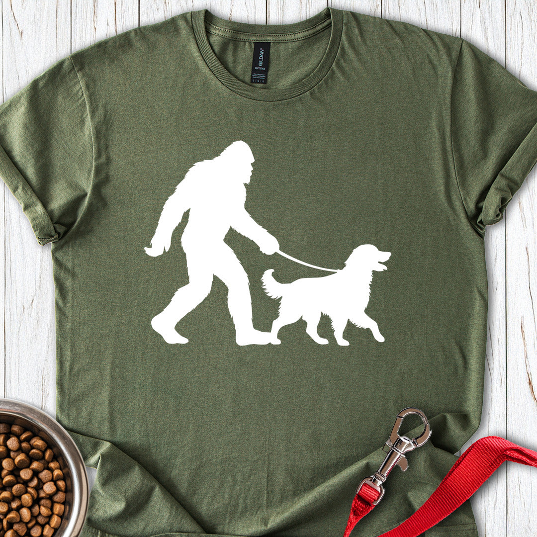 Bigfoot Walking Golden Retriever Military Green