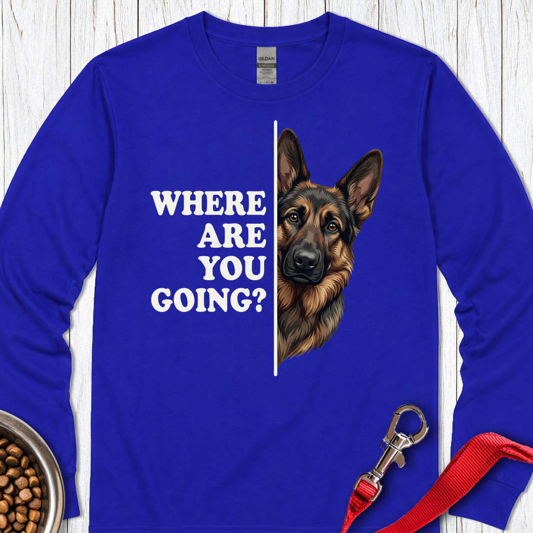 Black and Tan GSD Following Long Sleeve — Royal