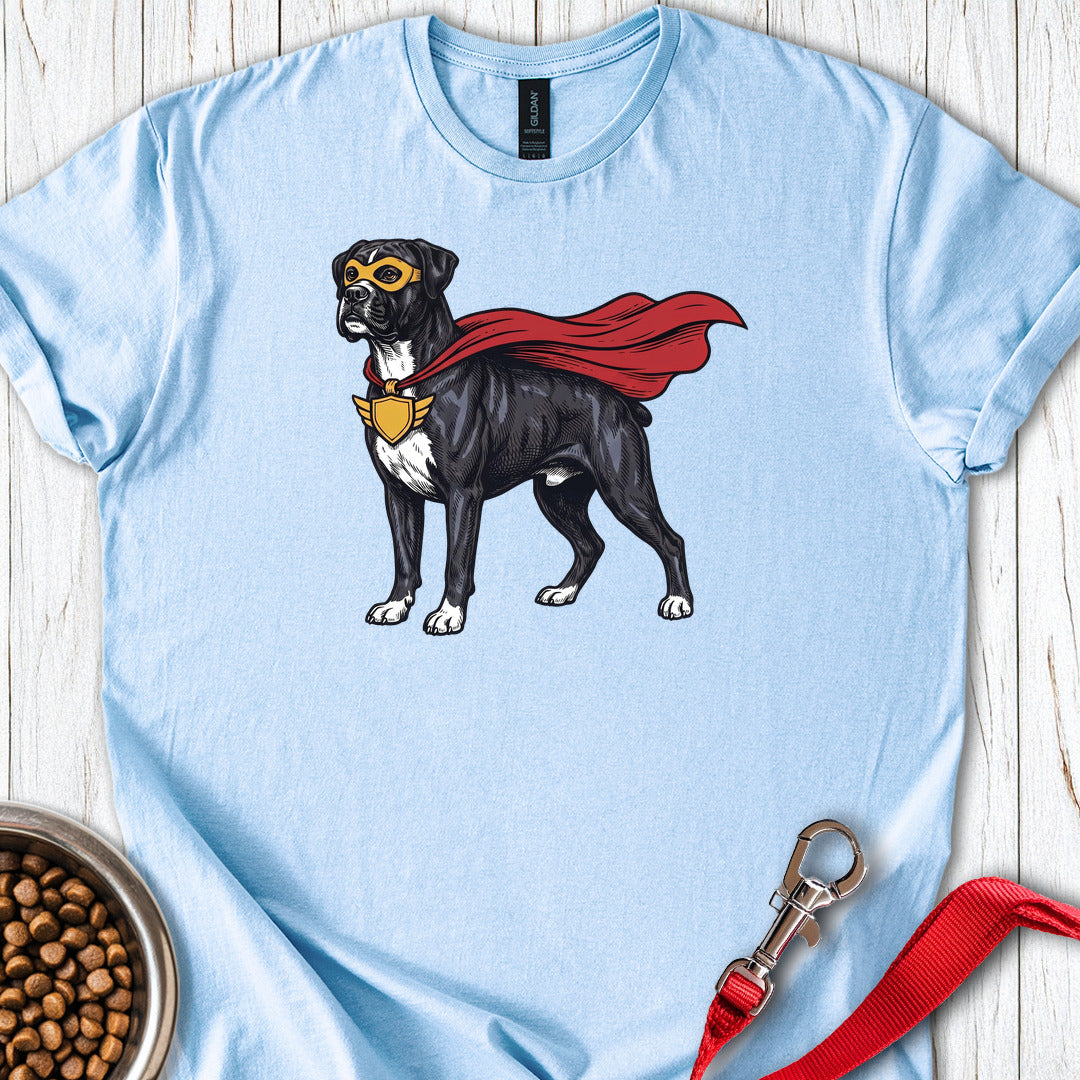 Black Boxer Superhero — Light Blue