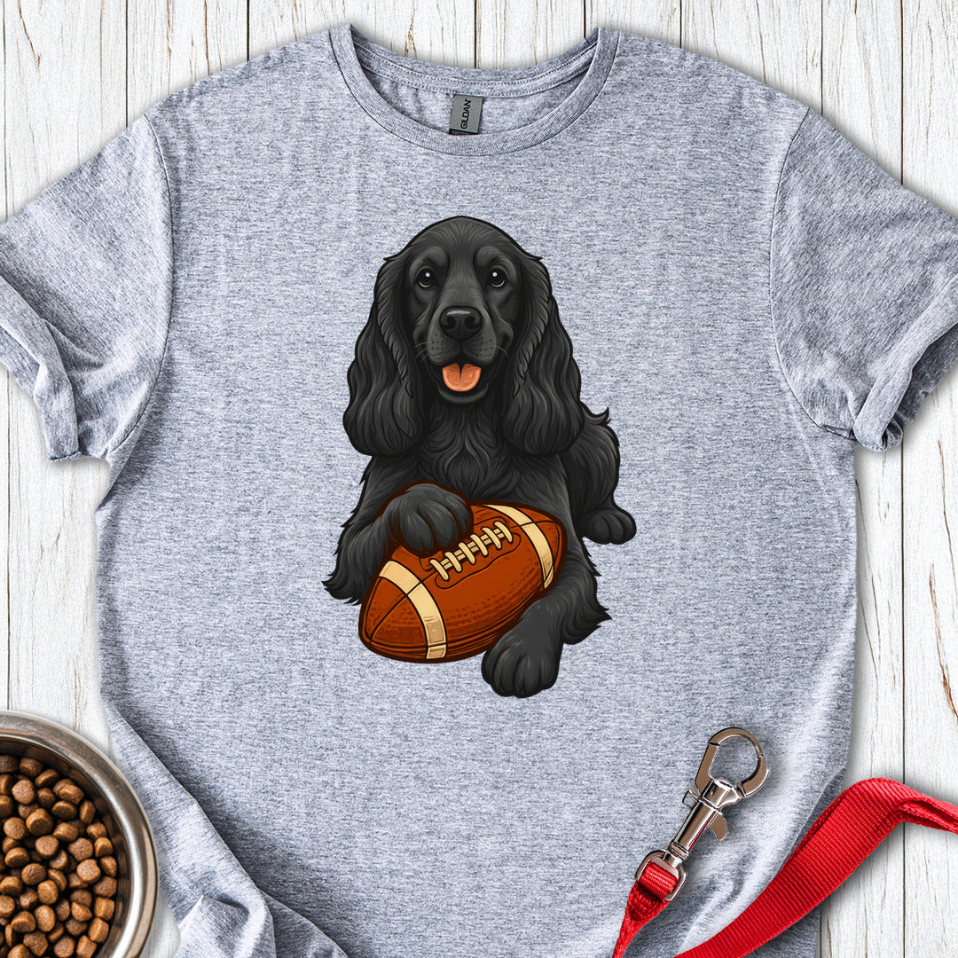 Black Cocker Spaniel Football Sport Grey