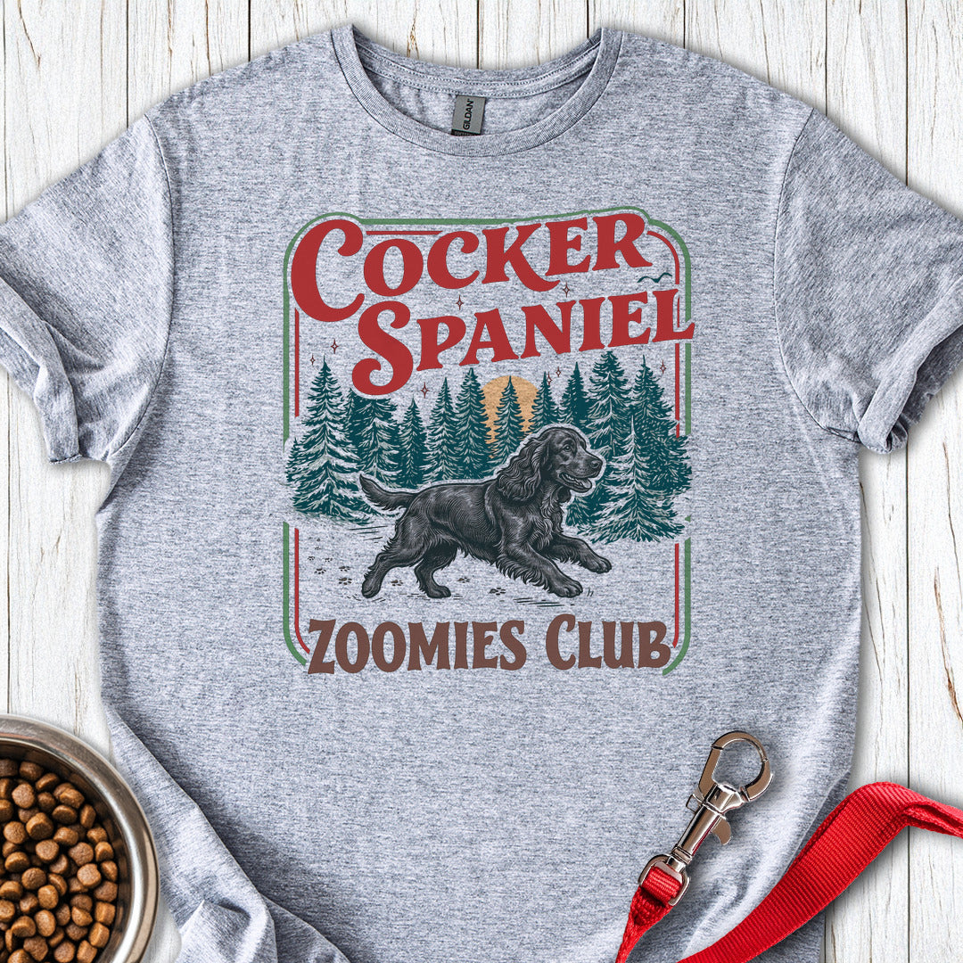 Black Cocker Spaniel Zoomies Club Sport Grey